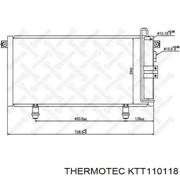 Радіатор кондиціонера KTT110118 Thermotec