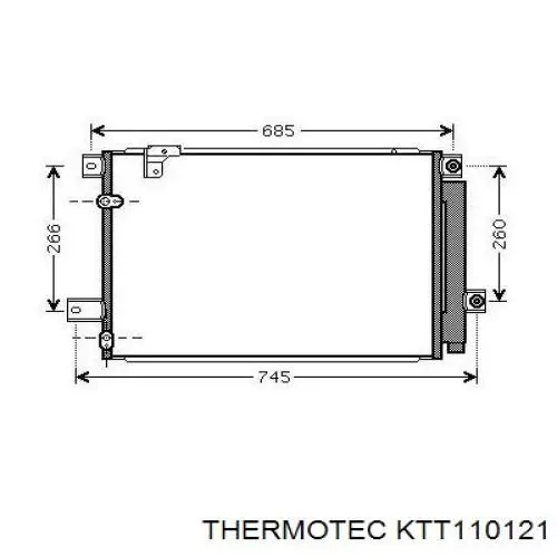 Радіатор кондиціонера KTT110121 Thermotec