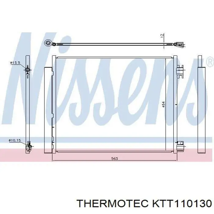 Радіатор охолодження кондиціонера Thermotec KTT110130