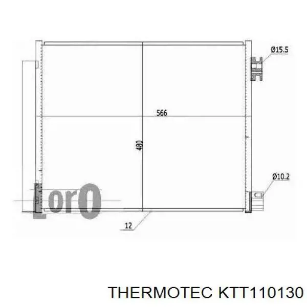 Радіатор кондиціонера KTT110130 Thermotec