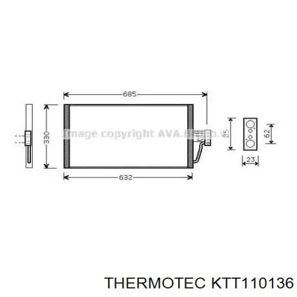 KTT110136 Thermotec радіатор кондиціонера