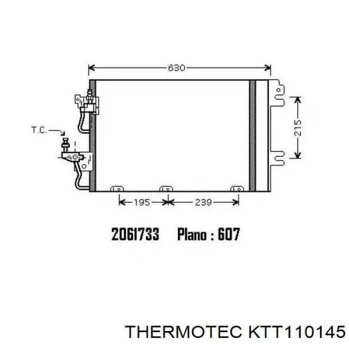 Радіатор кондиціонера KTT110145 Thermotec