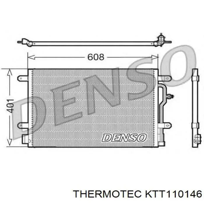 Купити KTT110146 Thermotec Радіатор системи охолодження кондиціонера