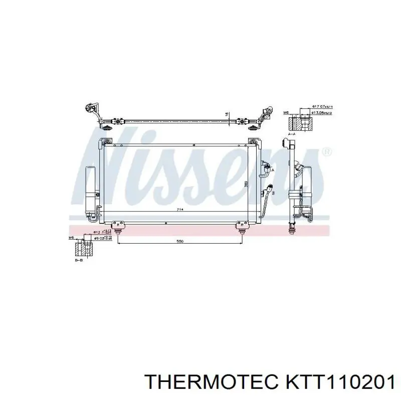 Купити KTT110201 Thermotec Радіатор системи охолодження кондиціонера