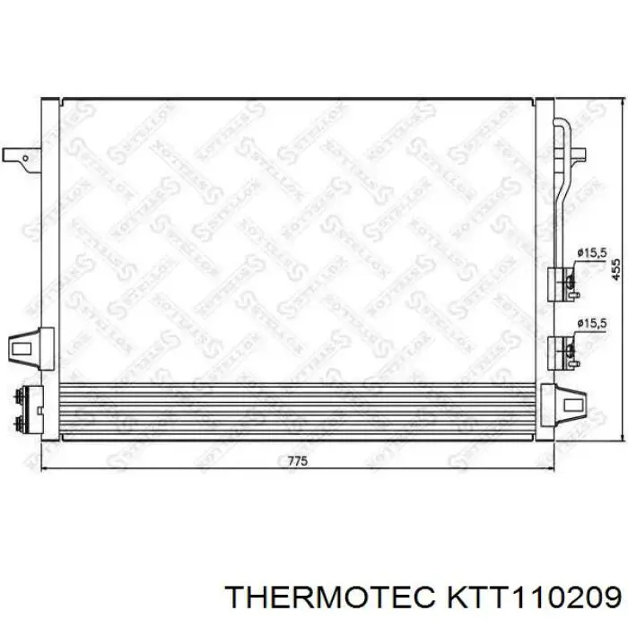 KTT110209 Thermotec радіатор кондиціонера