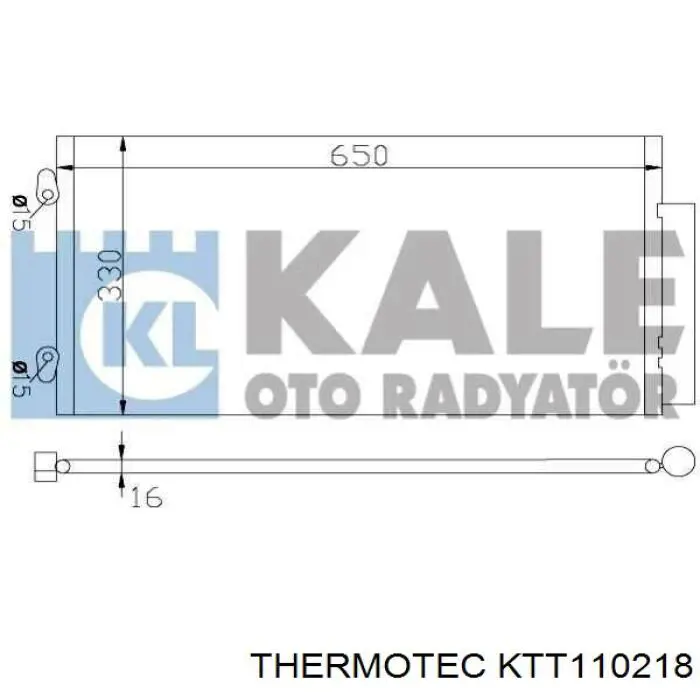 KTT110218 Thermotec радіатор кондиціонера