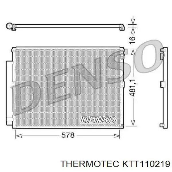 Радіатор охолодження кондиціонера Thermotec KTT110219