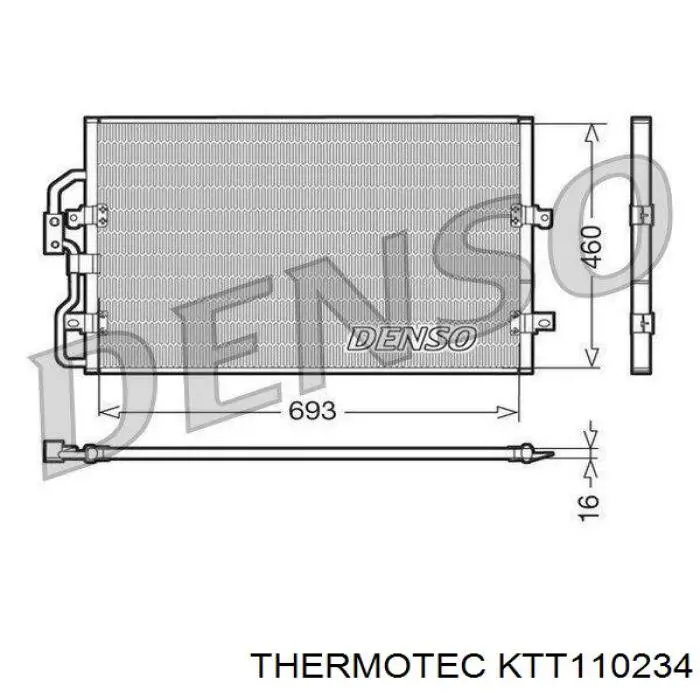Конденсатор кондиціонера Peugeot/Citroen CA006 ціна, від 83.84 USD