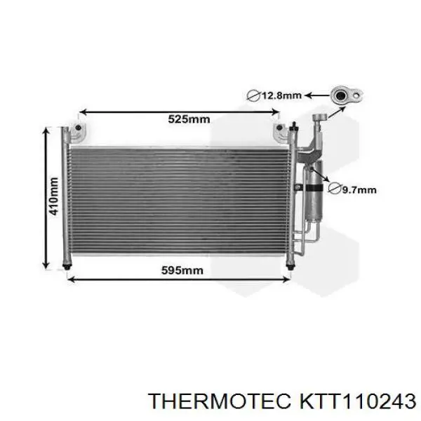 KTT110243 Thermotec радіатор кондиціонера