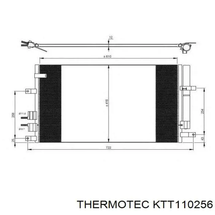 KTT110256 Thermotec радіатор кондиціонера