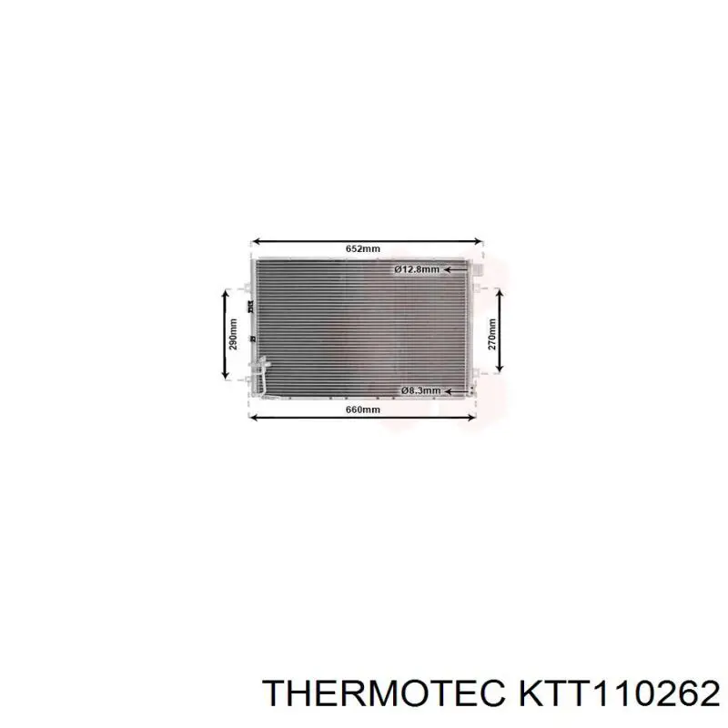 Купити KTT110262 Thermotec Радіатор системи охолодження кондиціонера