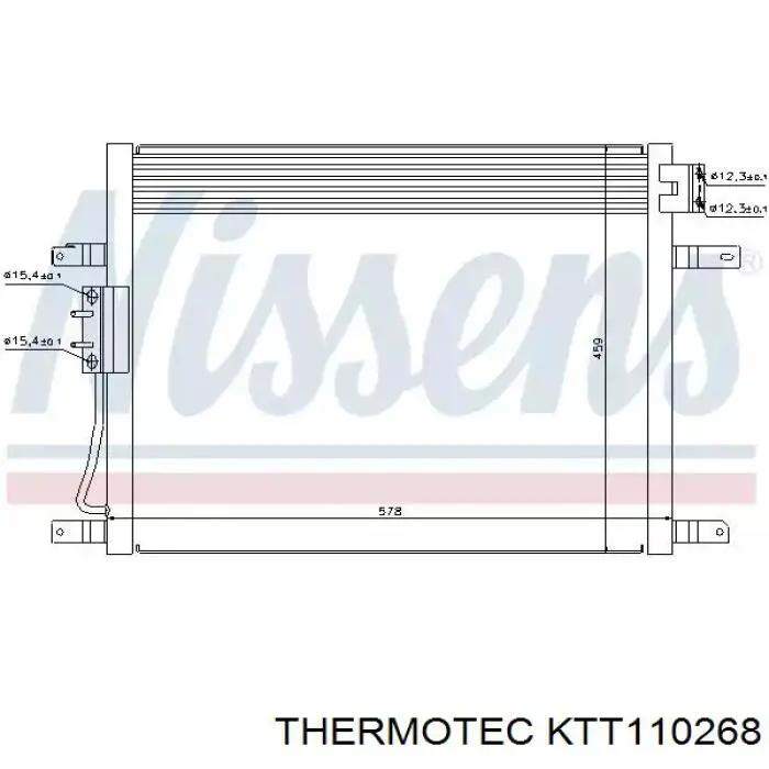 Радіатор кондиціонера KTT110268 Thermotec