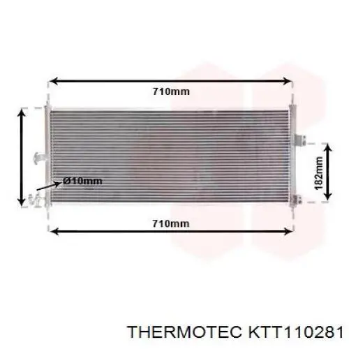 Конденсатор кондиціонера Thermotec KTT110281 ціна, від 66.86 USD