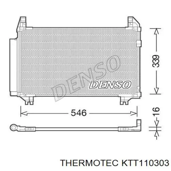 KTT110303 Thermotec радіатор кондиціонера