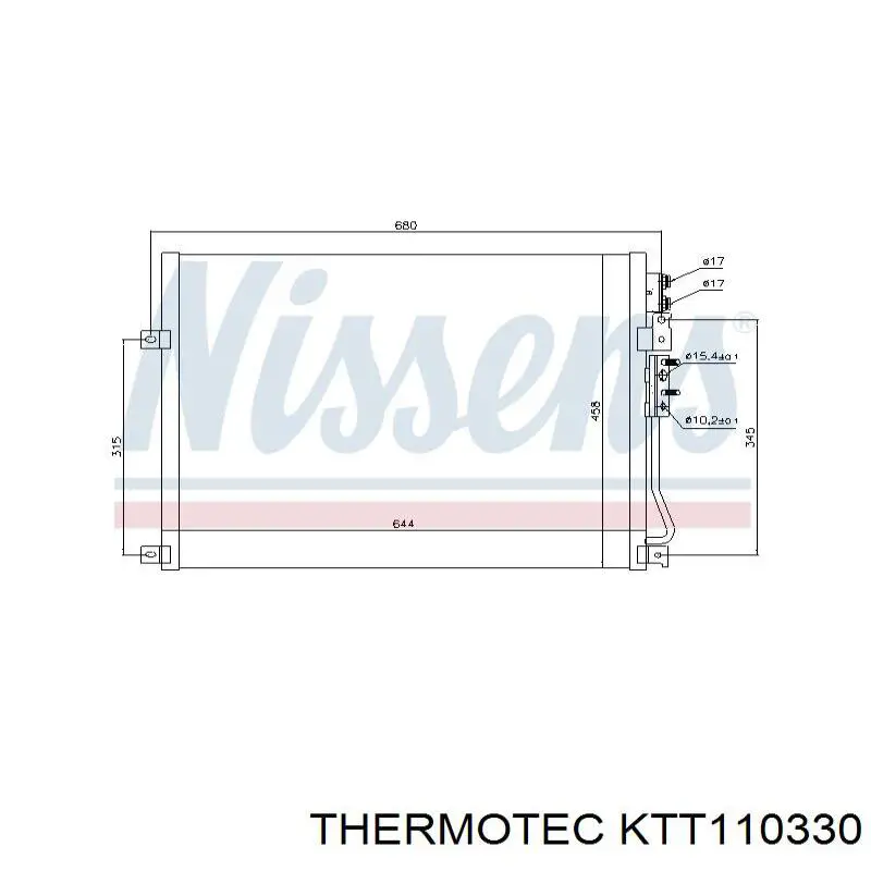 KTT110330 Thermotec радіатор кондиціонера
