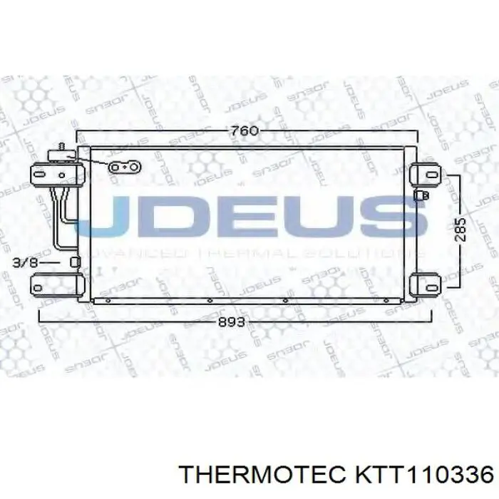 KTT110336 Thermotec радіатор кондиціонера