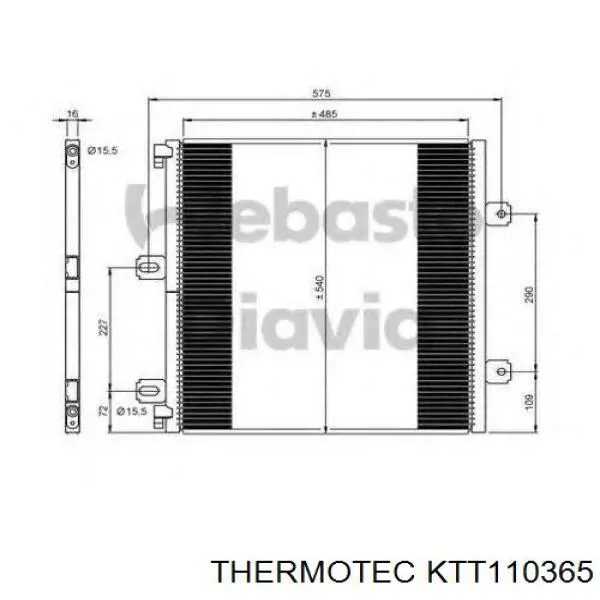 KTT110365 Thermotec радіатор кондиціонера