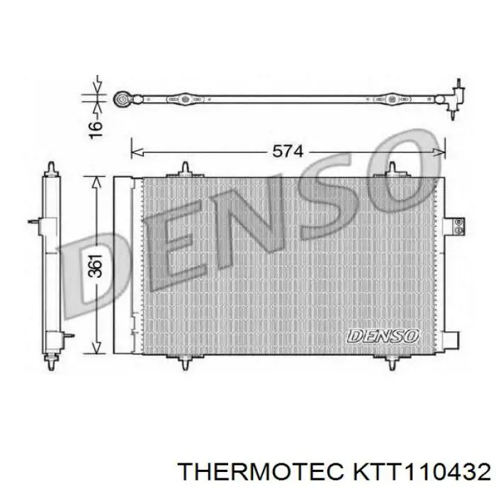 Радіатор кондиціонера 5748K8C4S Polcar