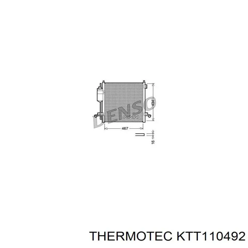Купити KTT110492 Thermotec Радіатор системи охолодження кондиціонера