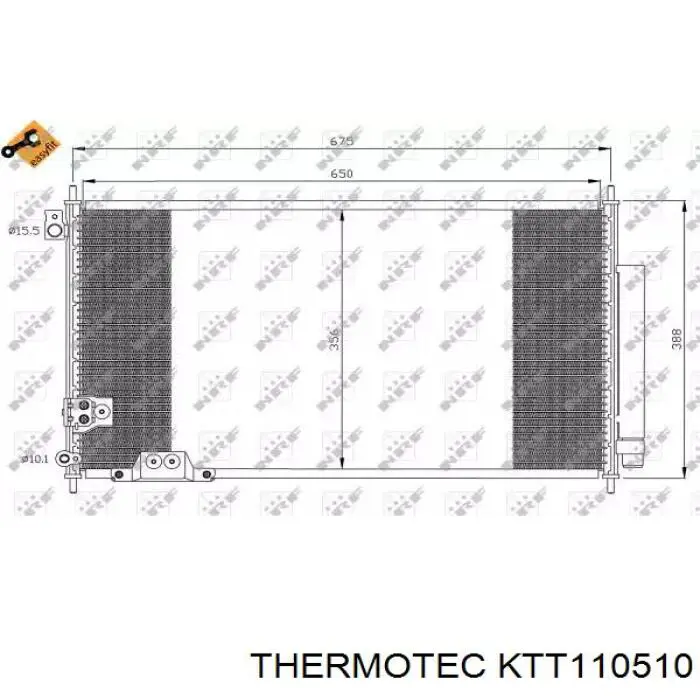 Радіатор кондиціонера 619505 Hart