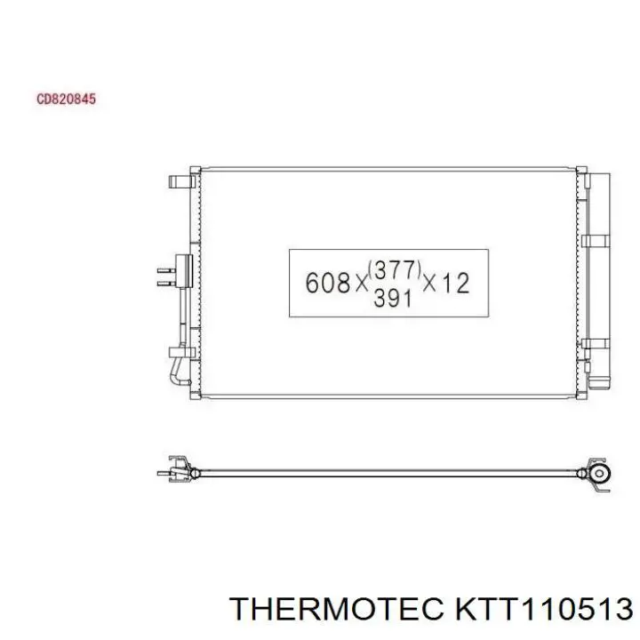 Радіатор кондиціонера KTT110513 Thermotec