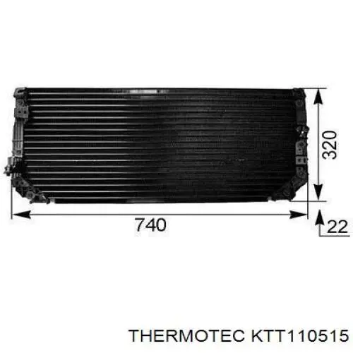 Радіатор кондиціонера KTT110515 Thermotec