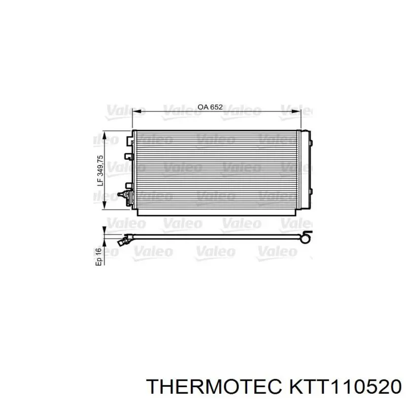 Радіатор кондиціонера KTT110520 Thermotec