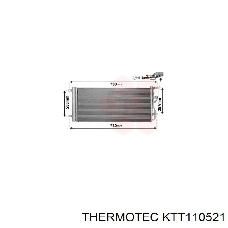 Купити KTT110521 Thermotec Радіатор системи охолодження кондиціонера