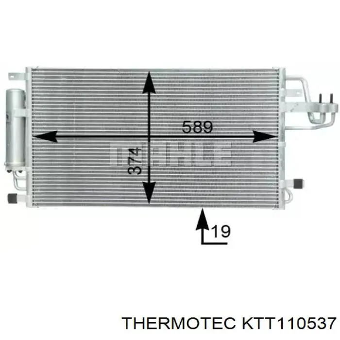 Купити KTT110537 Thermotec Радіатор системи охолодження кондиціонера