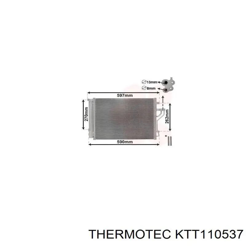 Радіатор кондиціонера KTT110537 Thermotec