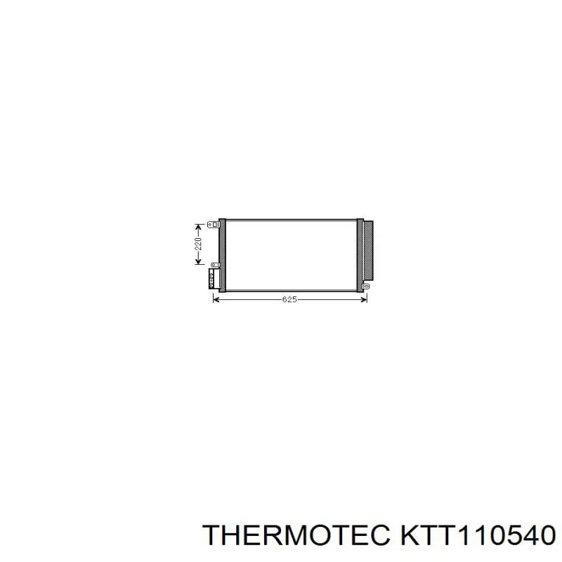 Радіатор кондиціонера KTT110540 Thermotec