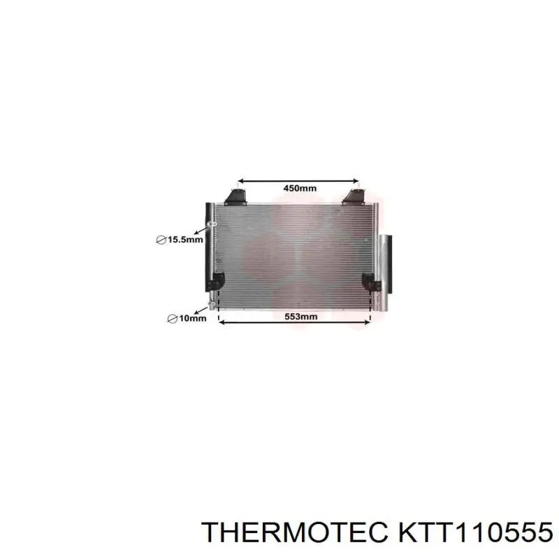 Купити KTT110555 Thermotec Радіатор системи охолодження кондиціонера