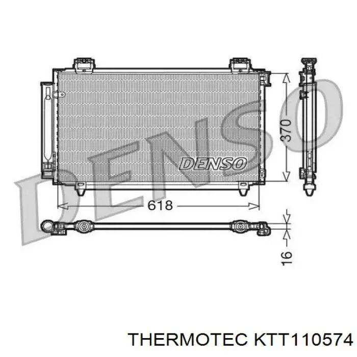KTT110574 Thermotec радіатор кондиціонера