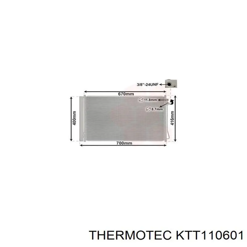 Радіатор кондиціонера KTT110601 Thermotec