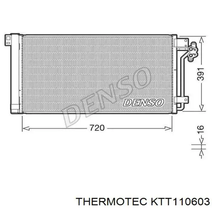 Купити KTT110603 Thermotec Радіатор системи охолодження кондиціонера