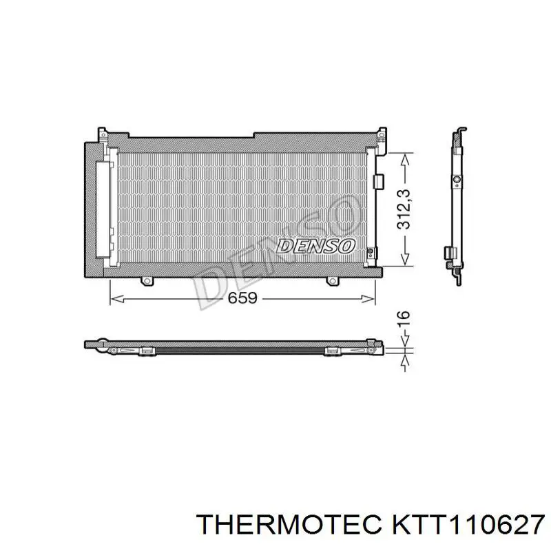 Радіатор кондиціонера KTT110627 Thermotec