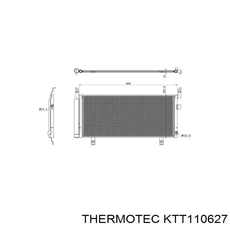 Купити KTT110627 Thermotec Радіатор системи охолодження кондиціонера