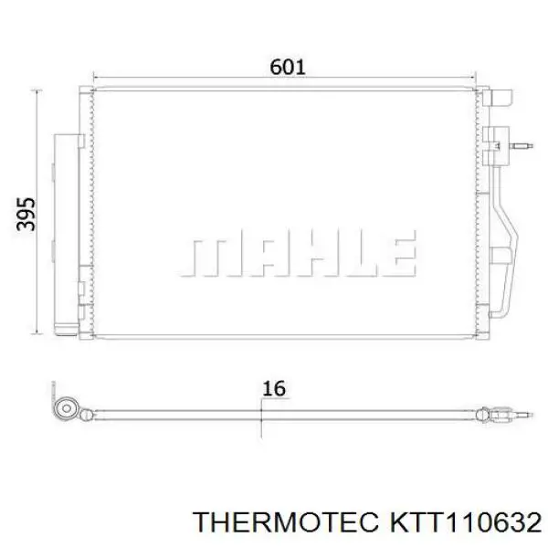 Радіатор кондиціонера KTT110632 Thermotec