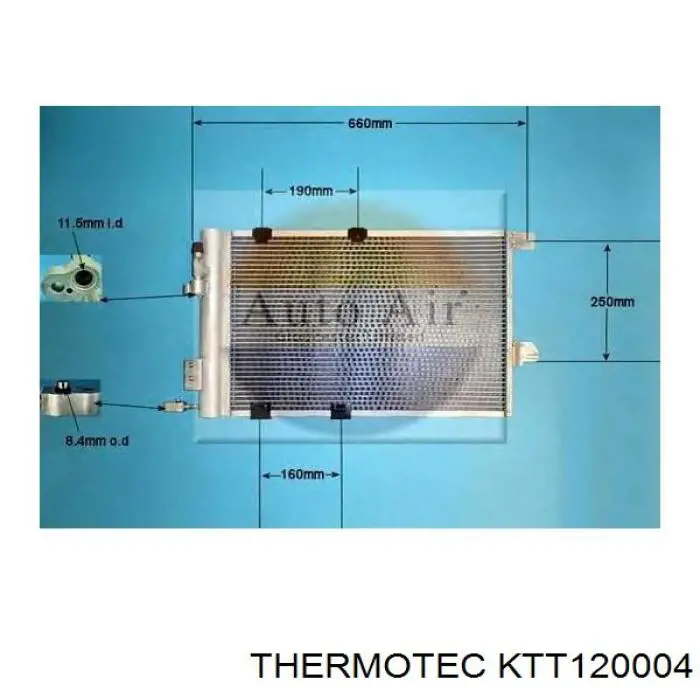 Ресивер-осушувач кондиціонера KTT120004 Thermotec