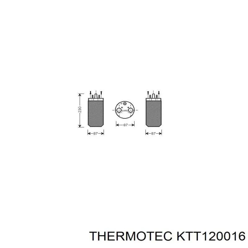 KTT120016 Thermotec ресивер-осушувач кондиціонера