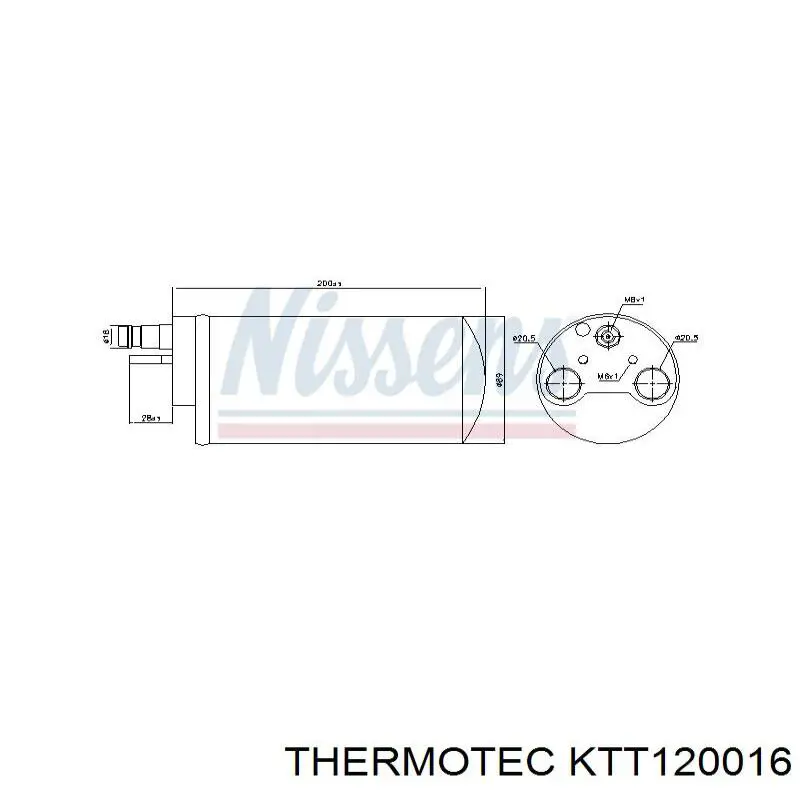 Купити KTT120016 Thermotec Ресивер-осушувач кондиціонера