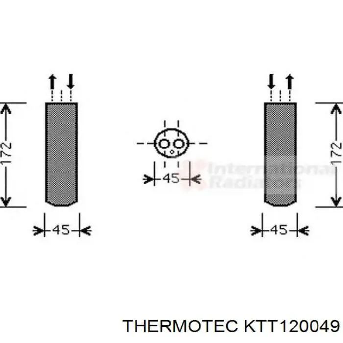 Ресивер-осушувач кондиціонера Thermotec KTT120049 ціна, від 11.54 USD