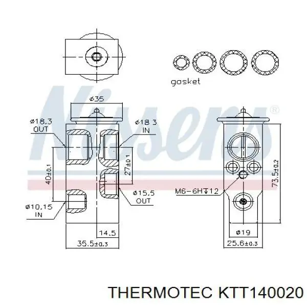 Купити KTT140020 Thermotec Клапан TRV, кондиціонера