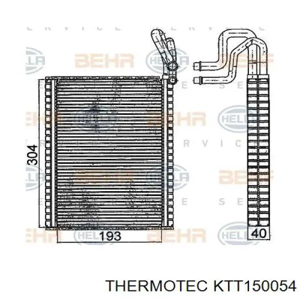 Радіатор кондиціонера салонний, випарник KTT150054 Thermotec