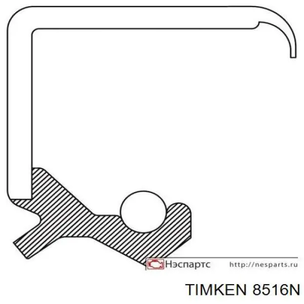 Купити 8516N Timken Сальник редуктора заднього моста