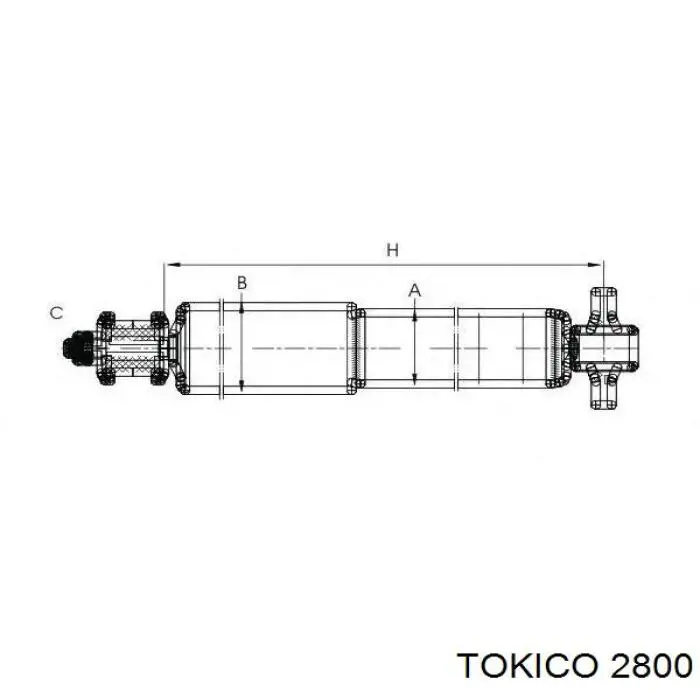 Амортизатор задній 2800 Tokico