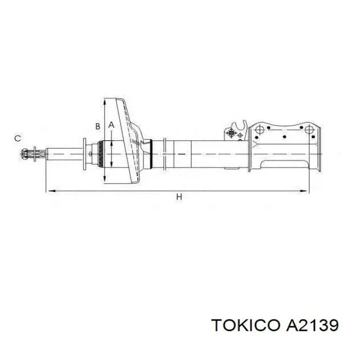 Амортизатор задній, лівий Tokico A2139 ціна, від 67.36 USD