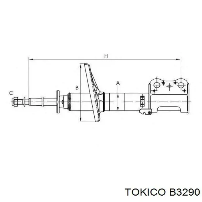 Купити B3290 Tokico Амортизатора передній лівий