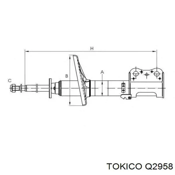 Q2958 Tokico Амортизатори задні