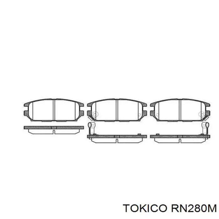 Задні гальмівні колодки Tokico RN280M ціна, від 20.78 USD
